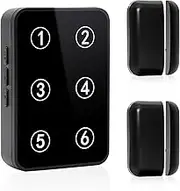 Daytech Door Sensor Chime Wireless Door Alarm Sensor When Opens, Entry Alert Buzzer Doorbell Chime for Business Home Security, 1 Receiver 2 Transmitters