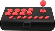 Fight Stick Joystick, Wireless Bluetooth Fighting Game Controller with Turbo Macro Programming, Fighting Game Keyboard for iOS, for Android, PC, for Switch, for PS3, for Steam