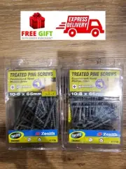Zenith 10-8 x 65mm Tufcote® Countersunk Head Treated Pine Screws - 50 Pack