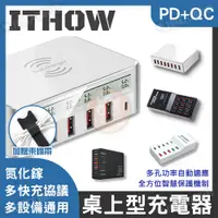 在飛比找蝦皮購物優惠-ITHOW 桌上型 多孔充電器 PD 充電頭 氮化鎵 多洞 