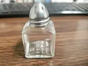 MINI CUBE 0.5 oz SALT & PEPPER GLASS SHAKERS S/S ABS TOP CHOOSE 1, 2, 6, or 12