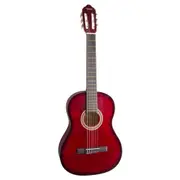 Valencia 3/4 Size Nylon String Student Guitar Red