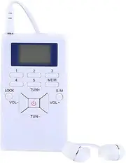 FM Radio, Mini Portable LCD Digital FM Radio with Earphone Radio Signal Processing Wireless Receiver(white)