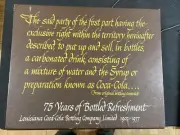 1977 DRINK COCA COLA IN BOTTLES 75 ANNIVERSARY LOUISIANA METAL TIN TRAY Coke