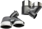Car Accessories Stainless Steel Exhaust Tip Tail Throat, Bilateral Four-out Muffler,Compatible For Benz W211 E260 E240