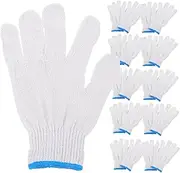 Happyyami 20 Pairs Heavy Duty Protective Work Gloves Non Slip Garden Gloves for Outdoor Use Durable Thread Machine Washable for Gardening and Various Tasks
