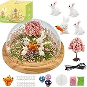LEFJUBAW Make Your Own Night Light, Rabbit DIY Kits for Girls Creative Magic Night Light USB Upgrade Edition Bunny Toys, Arts and Crafts Lamp Project for Girls, Gifts for 4 5 6 7 8 9 10 Year Old Girl