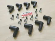 7mm 8mm Ignition Spark Plug Boots & Terminals 90 degree right angle pack of 8