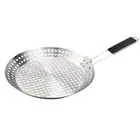 Pizza Pan Multi Holes Foldable Handle Frying Pan for Kitchen Camping Chapati