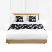 SOGA 1.5m Light Luxury Black Zebra Bed Runner Set of 3