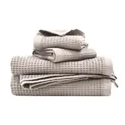 Bambury Waffle Bath Towel - Pebble