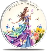 INNATO Artsy Grace Women Sobriety Coin - Recovery Token, Motivational Sobriety Gift for Women, AA Medallion Alternative, Inspirational Pocket Keepsake
