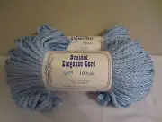 Lot of 2 Rolls of Light Blue 6mm Braided Elegance Macrame Cord 200yds