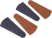 MINAOLULUS 4Pcs Leather Scissors Cover Protector Durable Protective for Scissors Eyebrow Clippers Nail Clippers Craftsmanship for Daily Use
