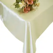 15 Rectangle 90" X 156" Banquet Satin Tablecloths 30 Colors 8ft Table Made USA