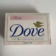 VINTAGE DOVE PINK BEAUTY BAR SOAP 4.75 OZ BARS 2001 SEALED NOS