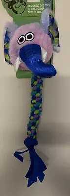 Multipet Pet Envy Braided Rope Animals Elephant 15 in