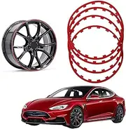 Wheel Rim Protector 16-20'' Wheels Rim Protectors, Car Hub Protection Ring Universal Tire Rim Guard ，Anti-Scratch Car Refit Trims Kit, 4pcs Protectors Tyres Tire Guard