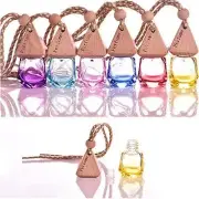 Home Car Hanging Air Freshener Perfume Fragrance Diffuser Empty Glass Bottle Kit