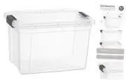 X-Deep Clear Storage Container with Lid and Handles, Stackable Organizer Bin