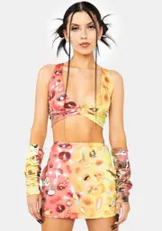 [W.I.A] Fruit Battle Reversible Top And Cuffs Set