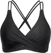 Holipick Women's Twist Front Bikini Top - Push Up Bathing Suit Top Padded Swimsuit Top