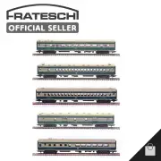 Frateschi 5 Pullman Passenger Cars Set CPEF Coaches Train Wagons Kit HO 1:87