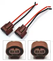 Wire Pigtail Female U 9006 HB4 Two Harness Head Light Low Beam Bulb Socket Plug