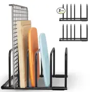 SAGLAU Cutting Board Organizer Rack - Metal Holder Stand for Cutting Boards B...