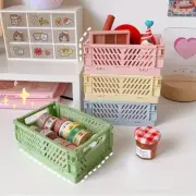 Mini Plastic Baskets For Organizing and Storage Collapsible Space Saving Crates