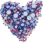 SOESFOUFU Imitation Flatback Pearls Nail Art Decorations Pack of Multi Function DIY Manicure Charms for Phone Cases and Stylish Nail Designs