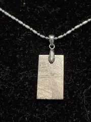(Sale) Muonionalusta Meteorite Pendant With Silver Chain (Back In Stock!)
