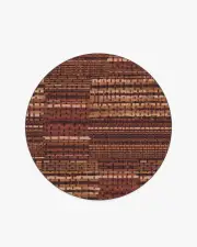 185' Round | Machine Washable Runner Rug | Kid & Pet Friendly | Indoor Rug | Solene Amber Red Rug | Ruggable