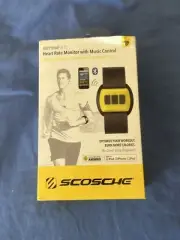 New YELLOW Scosche Rhythm Pulse Heart Rate Monitor with Music Control RTHMA1.5