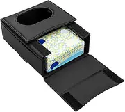 Car Tissue Holder, Car Accessories Cup Tissue Holder, Leather Storage Organizer Vehicle Accessories, Armrest Drink Container for Auto Truck Travel Organization