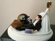 Jacksonville Jaguars Cake Topper Bride Groom Wedding Funny Football Theme