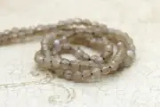 Natural AAA Gray Moonstone Polished Faceted Round Gemstone 4mm Beads PG274