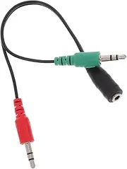 HOMOBABE Headphone Splitter Cable Audio Jack Adapter Dual Headphone Adapter for Phone Computer Lightweight Portable Audio Converter for Seamless Music Sharing Simultaneous Device Connection