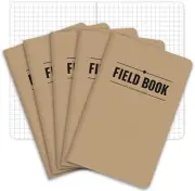 Field Notebook - 3.5"X5.5" - Kraft - Graph Memo Book - Pack of 5