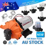 80PSI 12V Water Pump Diaphragm High Pressure 7.0GPM For Caravan Wash-Down Deck