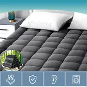 Mattress Protector Bamboo Charcoal Pillowtop Mattress Topper Cover 1000GSM All Size