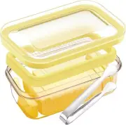 Butter Slicer Cutter Dish Airtight Box Stick Container 280g, Yellow