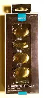 Home 4 Knob Multi-Pack Cabinet Knobs Soft Brass Finish Target Brands