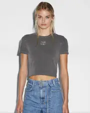 Stacked Baby Short Sleeve T-shirt - Charcoal | Ksubi ++