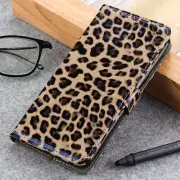 For Sony Xperia 1 5 10 III IV V Leopard Pattern Flip Leather Wallet Case Cover
