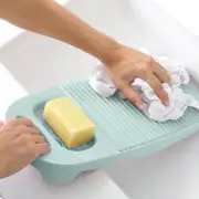 Tabla De Lavar Portã¡til, Para Lavado a Mano, Con Soporte, Azul Claro