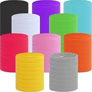 80Pcs Silicone Wristband, BetterJonny 10 Colors Stretch Bracelets Solid Color Rubber Bracelets Colorful Blank Wristbands for Women Men
