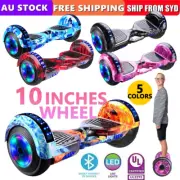 ⭐10" Electric Hoverboard Bluetooth Speaker LED Light Self Balancing Board UL