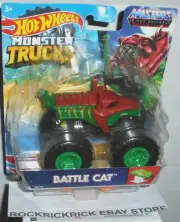 HOT WHEELS MONSTER TRUCK MASTERS OF THE UNIVERSE BATTLE CAT 38/75 WITH CAR NEW