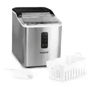 IGLOO Stainless Steel Portable Ice Maker 26 Ibs 2 Cube Sizes Self Cleaning 120W